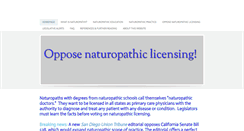 Desktop Screenshot of no-naturopaths.org
