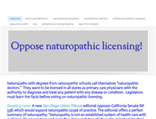 Tablet Screenshot of no-naturopaths.org